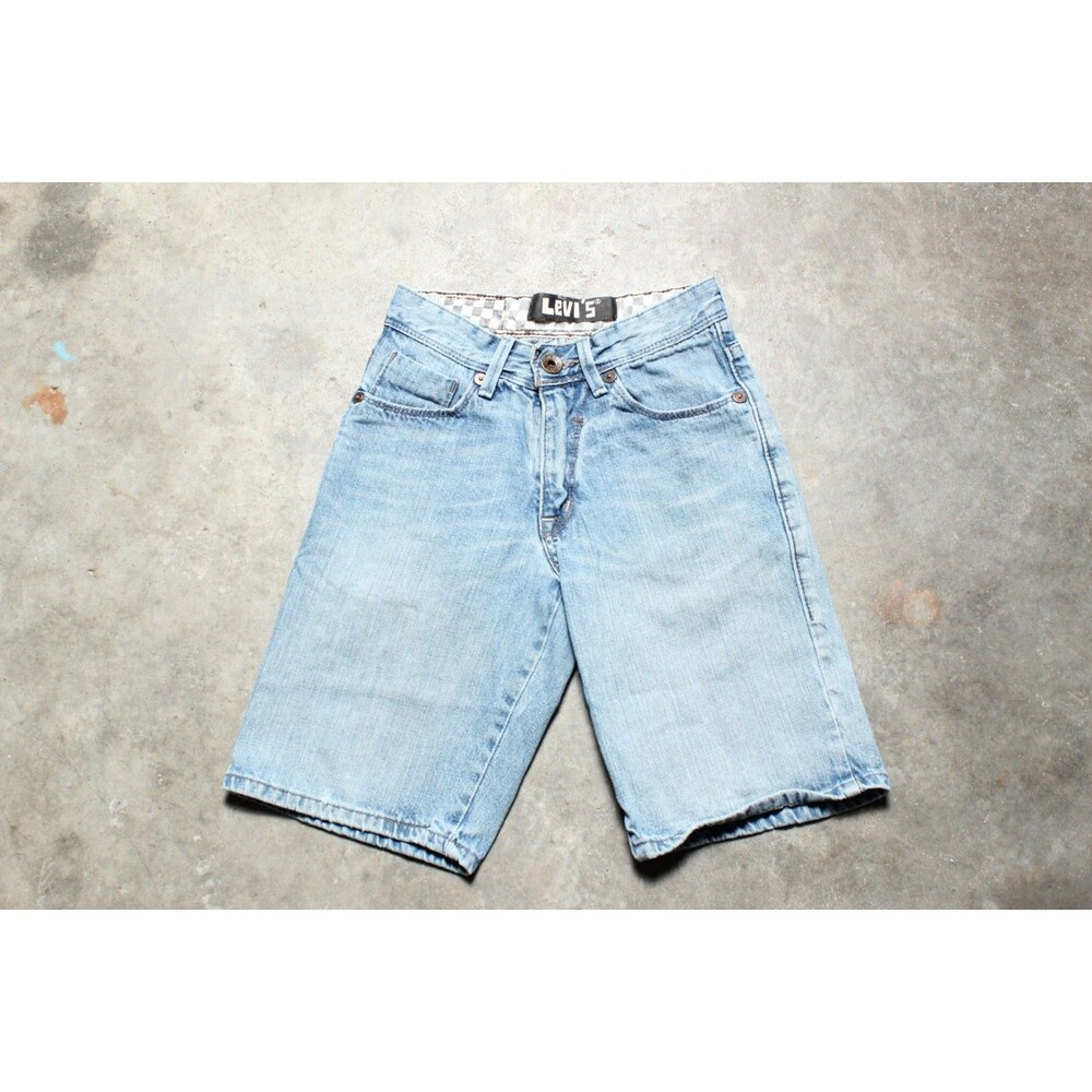 Vintage Levis Y2K Boys Long Denim Jean Shorts - 8 Regular / 24" Waist